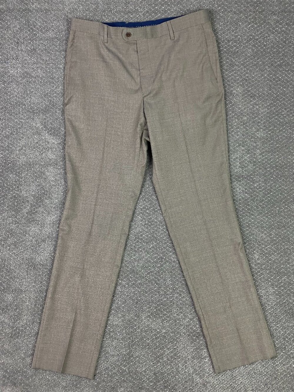 Peter Millar Dress Pants Mens 35R Measures 35x32 Brown Wool Blend Slacks Trouser